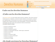 Tablet Screenshot of cualessonlosderechoshumanos.com
